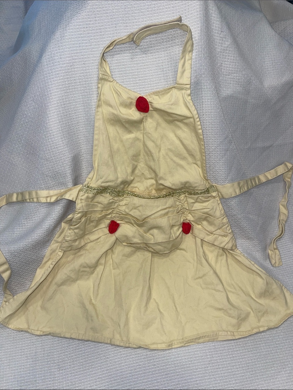 Disney Cream Kids Apron with Red Accents